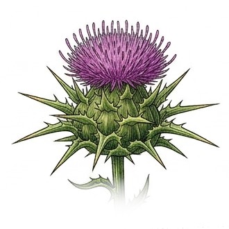 Ostropest plamisty kwiat